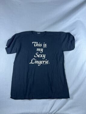 Vintage Alore T-Shirt Womens One Size Black This Is My Sexy Lingerie Graphic Tee